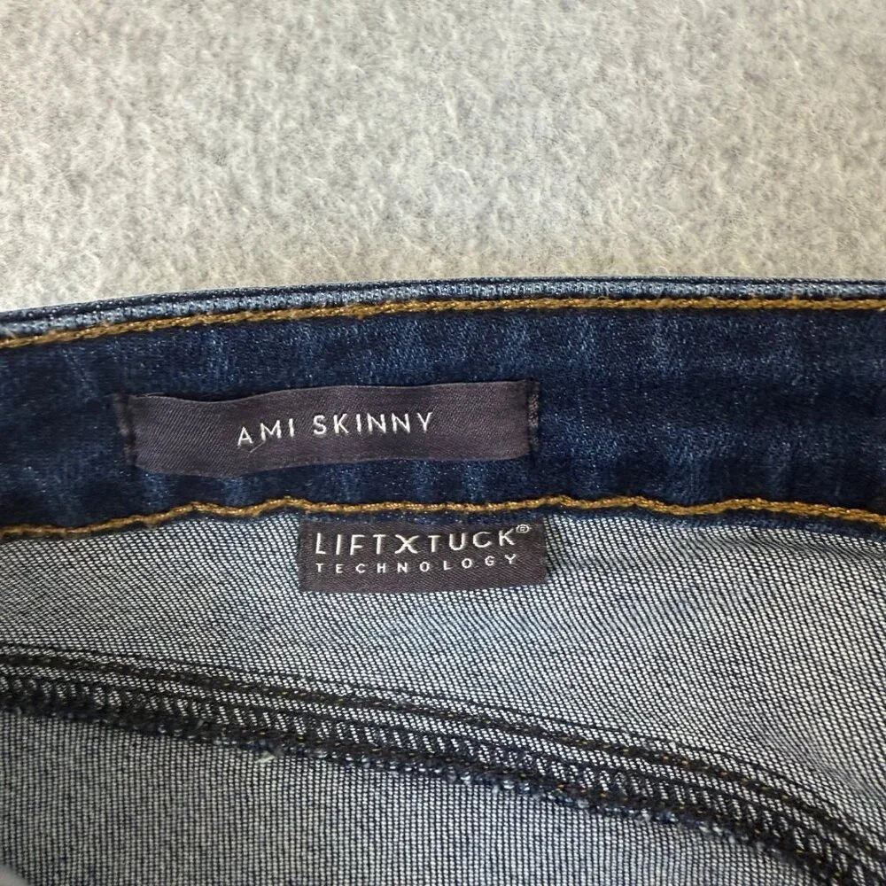 NYDJ Not Your Daughters Jeans Ami‎ Skinny Dark Wash Floral Leg Denim Lift Size 2